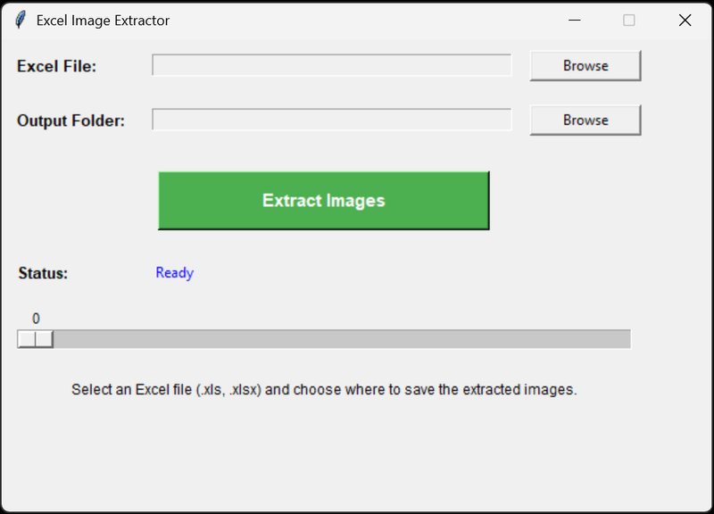 Excel Image Extractor - Main window