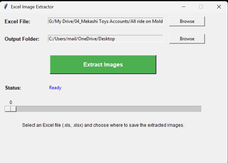 Excel Image Extractor - File selection