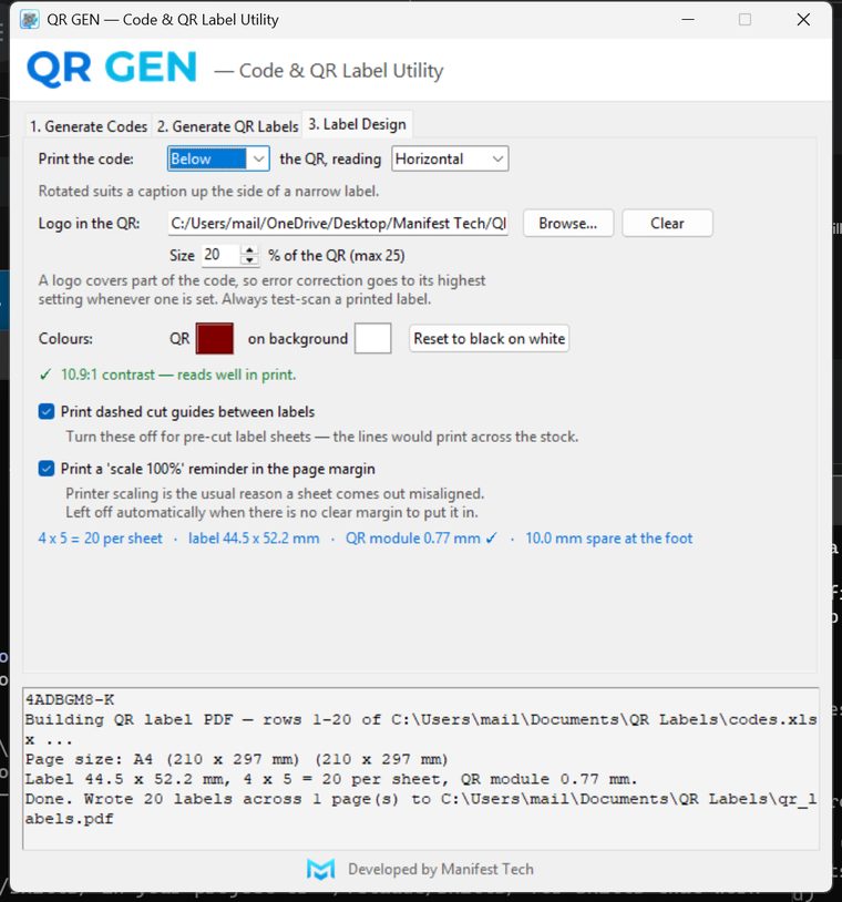 QR GEN - Label design and QR branding